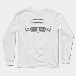 1969 vintage Pontiac Firebird outline graphic (black) Long Sleeve T-Shirt